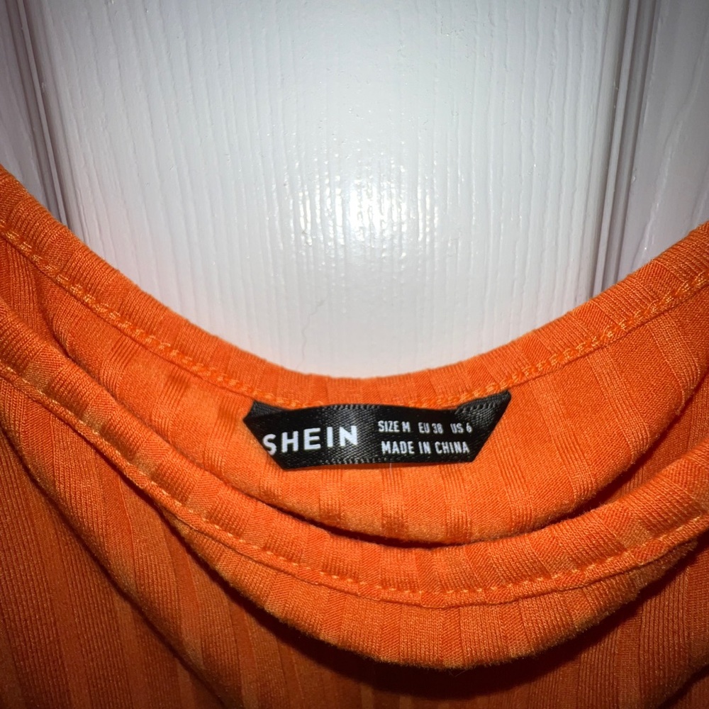 SHEIN, orange, cropped tank, medium